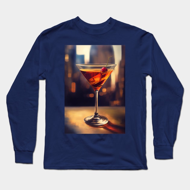 Manhattan cocktail Long Sleeve T-Shirt by ABART BY ALEXST 